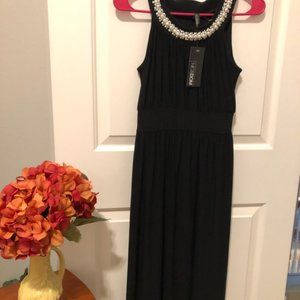 Nic&Dom Black Maxi w/Pearl Collar - BEAUTIFUL NWT